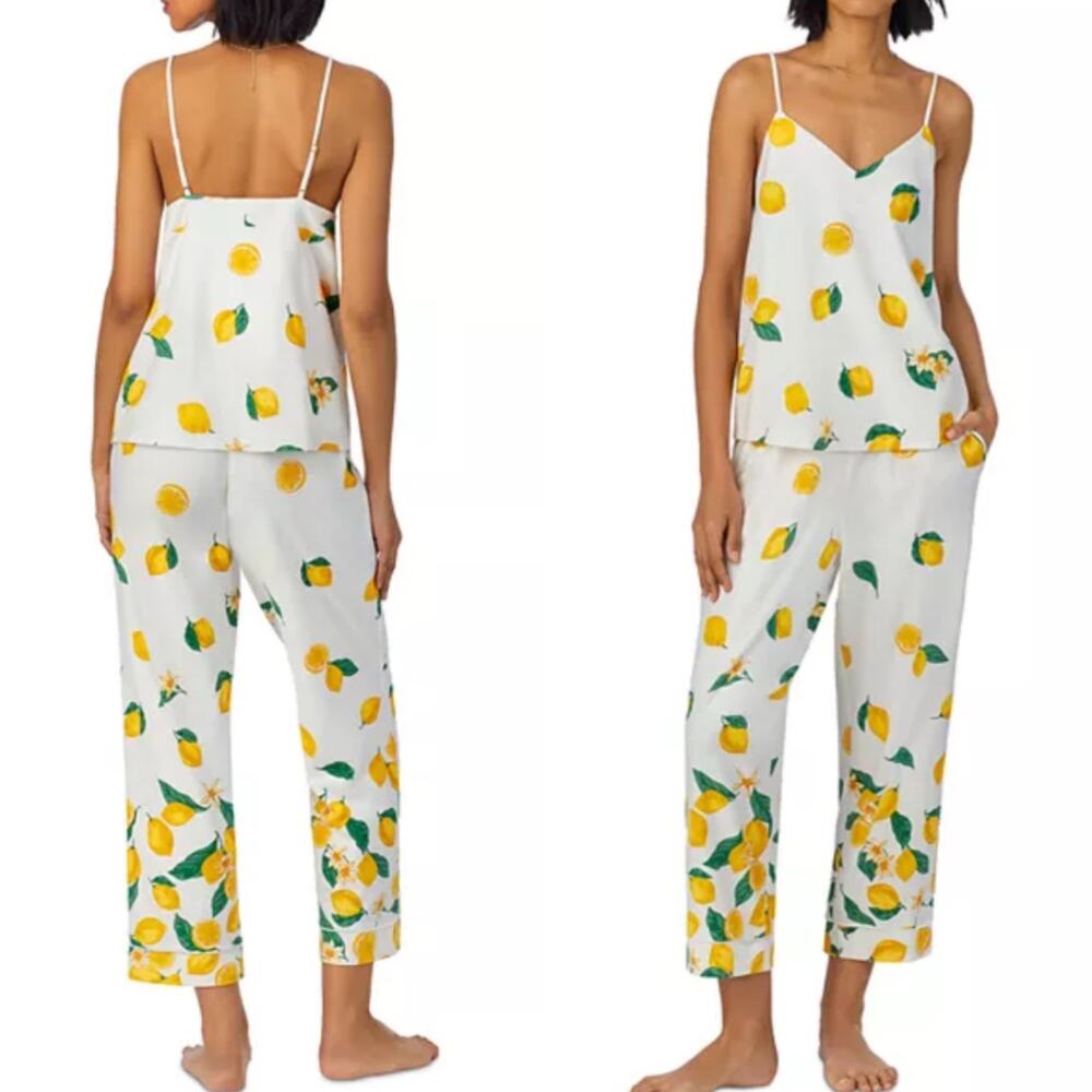 NWOT BedHead Lemon MAIN SQUEEZE Cotton Tank & Capri Pant Pajama Set Size M or L